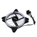 Max 12CM LED Computer Case Cooling Fan for PC Blue Light Loop