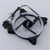 Max 12CM LED Computer Case Cooling Fan for PC Blue Light Loop