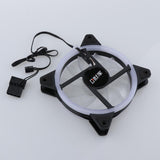 Max 12CM LED Computer Case Cooling Fan for PC 4-Color Light Loop