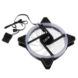 Max 12CM LED Computer Case Cooling Fan for PC 4-Color Light Loop