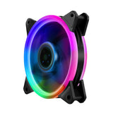 Max 12CM LED Computer Case Cooling Fan for PC 4-Color Light Loop