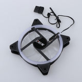 Max 12CM LED Computer Case Cooling Fan for PC 4-Color Light Loop