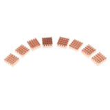 Max 8 Pieces Adhesive Back Copper Heatsink VGA GPU RAM Memory Chipset Cooler