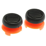Maxbell 2pcs Thumb Stick Grip Caps Extender for Sony PS4/PS4 slim/PS4 Pro Controller Black and Orange