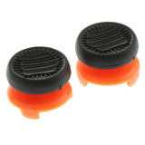 Maxbell 2pcs Thumb Stick Grip Caps Extender for Sony PS4/PS4 slim/PS4 Pro Controller Black and Orange