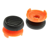 Maxbell 2pcs Thumb Stick Grip Caps Extender for Sony PS4/PS4 slim/PS4 Pro Controller Black and Orange