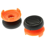 Maxbell 2pcs Thumb Stick Grip Caps Extender for Sony PS4/PS4 slim/PS4 Pro Controller Black and Orange