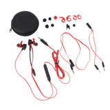 Max In-Ear Wired Stereo Game and Video Headset with Detachable Microphone red