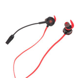 Max In-Ear Wired Stereo Game and Video Headset with Detachable Microphone red