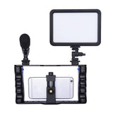 Maxbell Smartphone Video Rig Hot Shoe Camera Cage Filmmaking Stabilizer Hand Grip