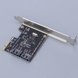 Max PCI Express to SATA3.0 2-Port SATA III Expansion Controller Adapter Card 6G