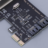 Max PCI Express to SATA3.0 2-Port SATA III Expansion Controller Adapter Card 6G