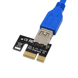 Max USB 3.0 Express 1x to 16x PCI-E GPU Extender Riser Card Adapter Cable 6 Pin
