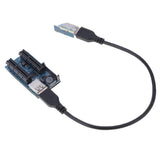Max PCI-E X1 to X4 Powered Riser Graphics Extension Adapter Card USB 3.0 Cable