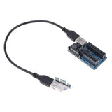 Max PCI-E X1 to X4 Powered Riser Graphics Extension Adapter Card USB 3.0 Cable