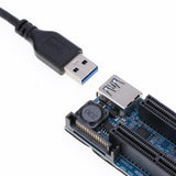 Max PCI-E X1 to X4 Powered Riser Graphics Extension Adapter Card USB 3.0 Cable