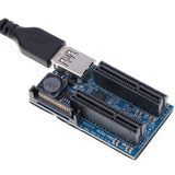 Max PCI-E X1 to X4 Powered Riser Graphics Extension Adapter Card USB 3.0 Cable