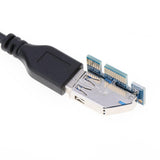 Max PCI-E X1 to X4 Powered Riser Graphics Extension Adapter Card USB 3.0 Cable