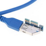 Max PCI-E X1 to Dual 4X Extension Cable 0.6M for Limited Space Install (UEX105)