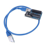 Max PCI-E X1 to Dual 4X Extension Cable 0.6M for Limited Space Install (UEX105)