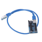 Max PCI-E X1 to Dual 4X Extension Cable 0.6M for Limited Space Install (UEX105)