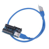 Max PCI-E X1 to Dual 4X Extension Cable 0.6M for Limited Space Install (UEX105)