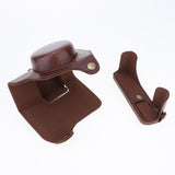 Max PU Leather Camera Case Protective Cover for Canon G1 X Mark III (Coffee)