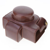 Max PU Leather Camera Case Protective Cover for Canon G1 X Mark III (Coffee)