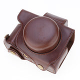 Max PU Leather Camera Case Protective Cover for Canon G1 X Mark III (Coffee)