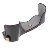 Max PU Leather Half Camera Case Bag Cover Opening Version Protection Black