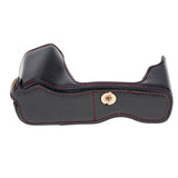 Max PU Leather Half Camera Case Bag Cover Opening Version Protection Black