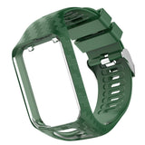 Maxbell Soft Silicone Watch Strap Wristband Screen Protector For TomTom Army Green