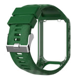 Maxbell Soft Silicone Watch Strap Wristband Screen Protector For TomTom Army Green