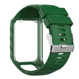 Maxbell Soft Silicone Watch Strap Wristband Screen Protector For TomTom Army Green