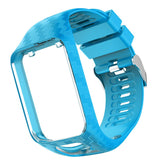 Maxbell Soft Silicone Watch Strap Wristband Screen Protector For TomTom Sky Blue