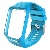 Maxbell Soft Silicone Watch Strap Wristband Screen Protector For TomTom Sky Blue