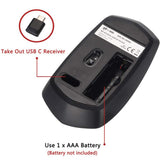 Maxbell Wireless Optical Mouse 2.4GHz with Type-C Receiver DPI Adjustment for Laptop