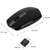Maxbell Wireless Optical Mouse 2.4GHz with Type-C Receiver DPI Adjustment for Laptop