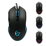 Max 7 Buttons Wired Gaming Mouse With Wolf Patten Colorful Breathing Lights
