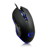 Max 7 Buttons Wired Gaming Mouse With Wolf Patten Colorful Breathing Lights