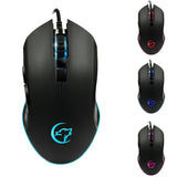 Max 7 Buttons Wired Gaming Mouse With Wolf Patten Colorful Breathing Lights