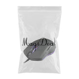 Max 7 Buttons Wired Gaming Mouse With Wolf Patten Colorful Breathing Lights