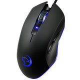 Max 7 Buttons Wired Gaming Mouse With Wolf Patten Colorful Breathing Lights