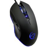 Max 7 Buttons Wired Gaming Mouse With Wolf Patten Colorful Breathing Lights