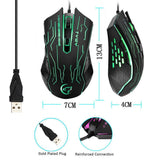 Max G820 Wired Game Mouse 7 Colors Lighting Optoelectronic Mouse