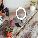 Max 8 INCH Dimmable LED Selfie Ring Light 3500-5500k With USB Plug