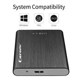 Maxbell 2.5inch Ultra Thin USB3.0 Portable External Hard Drive Storage-Black 2T