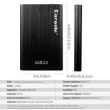 Maxbell 2.5inch Ultra Thin USB3.0 Portable External Hard Drive Storage-Black 2T
