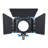 Max DSLR Rig Matte Box 15mm Rail Rod Supporter M4 with 3 Aluminium Flags