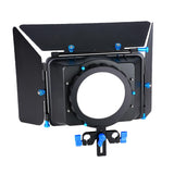 Max DSLR Rig Matte Box 15mm Rail Rod Supporter M4 with 3 Aluminium Flags